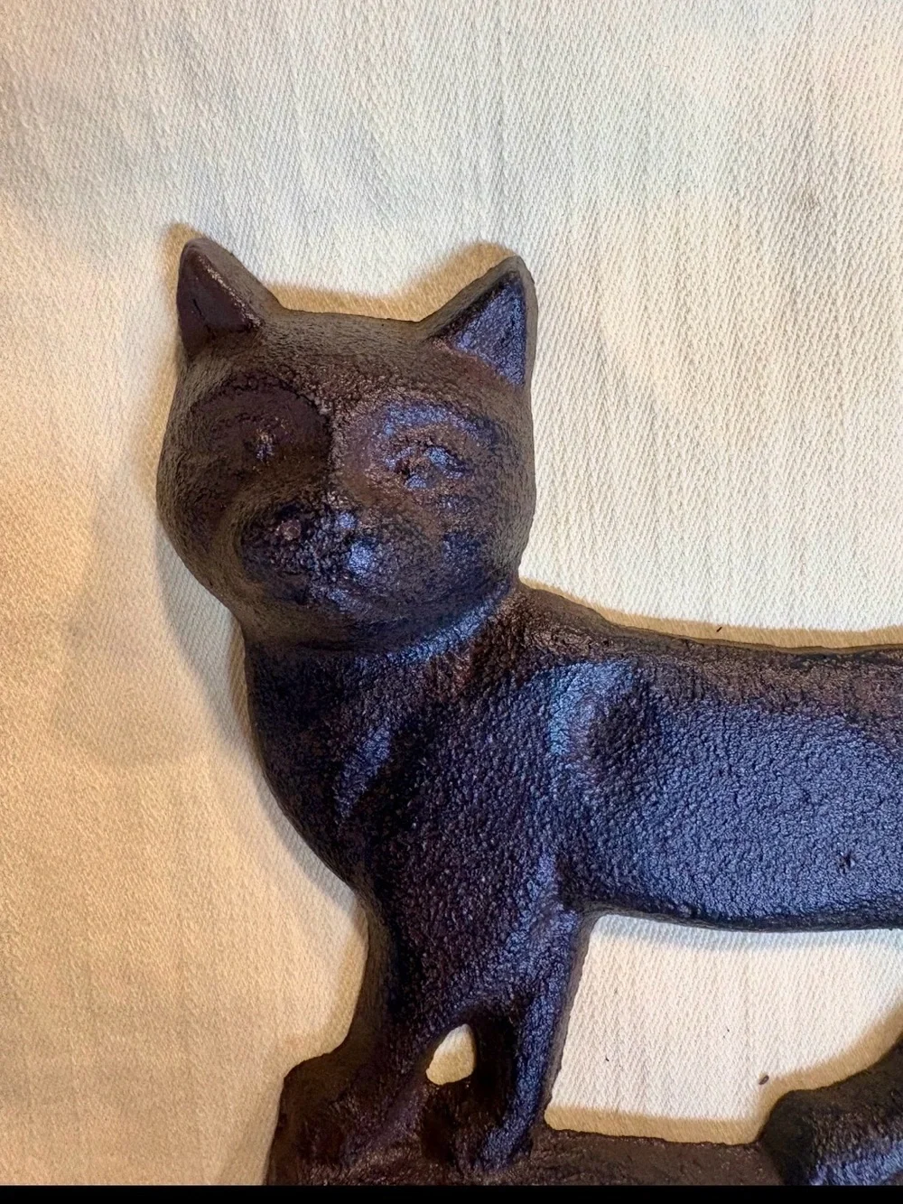 Black Cat Wall Hook - Decorative Cast Iron Pet-Themed Hook